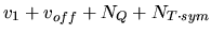 $\displaystyle v_1+v_{off}+N_Q+N_{T\cdot sym}$